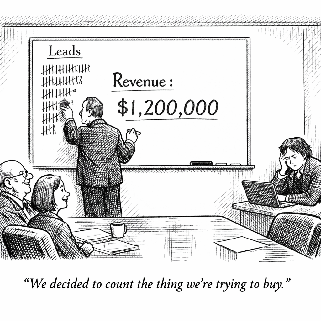 Boardroom Cartoon with Revenue Tally-1